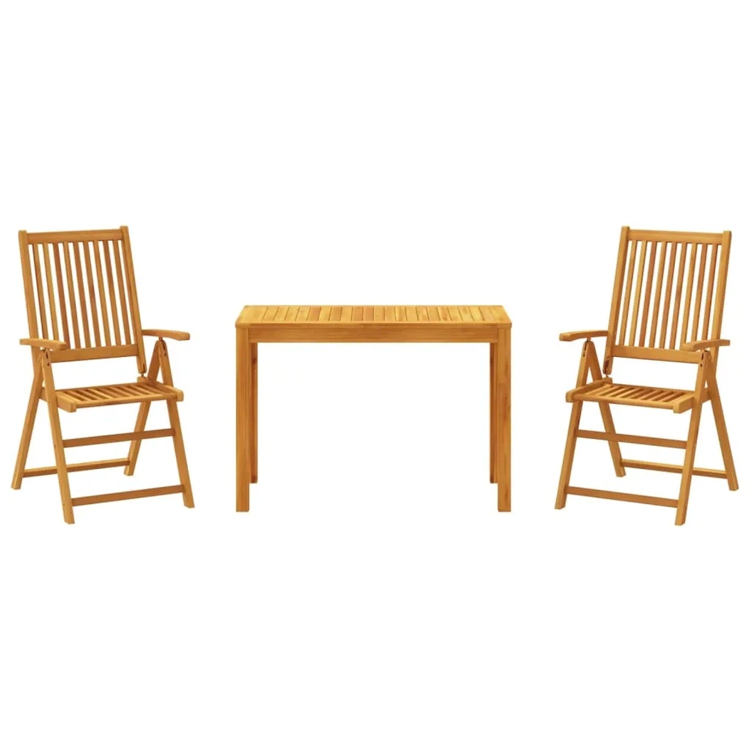 vidaXL 3-Tlg Garten-Essgruppe Massivholz Akazie 3295254