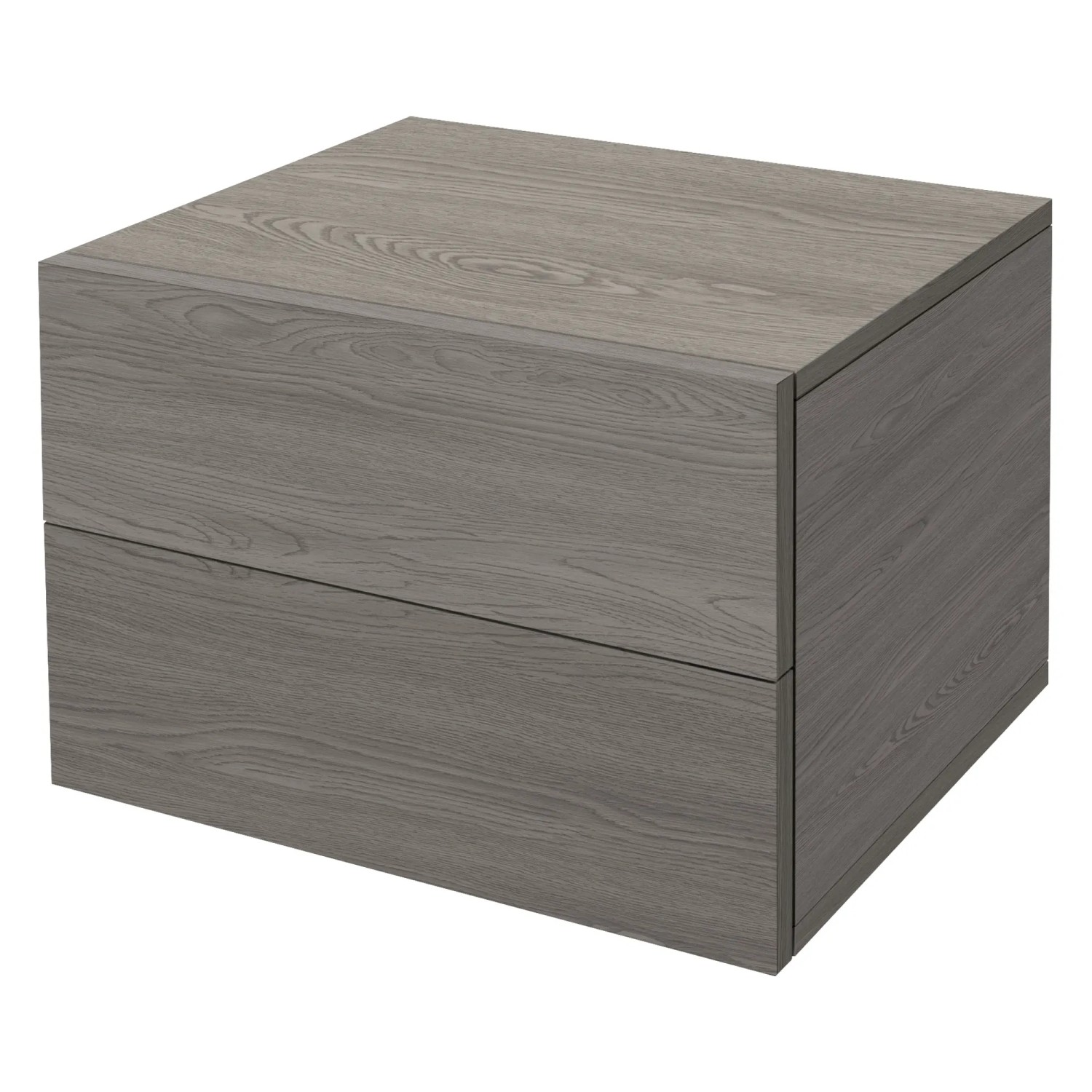 ML-Design Nachttisch Hängend 2 Schubladen Esche Grau 42x29x30 cm Holzwerkstoff