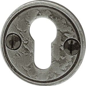 Alpertec Profilzylinder-Rosette aus Schmiedeeisen für Türbeschläge.