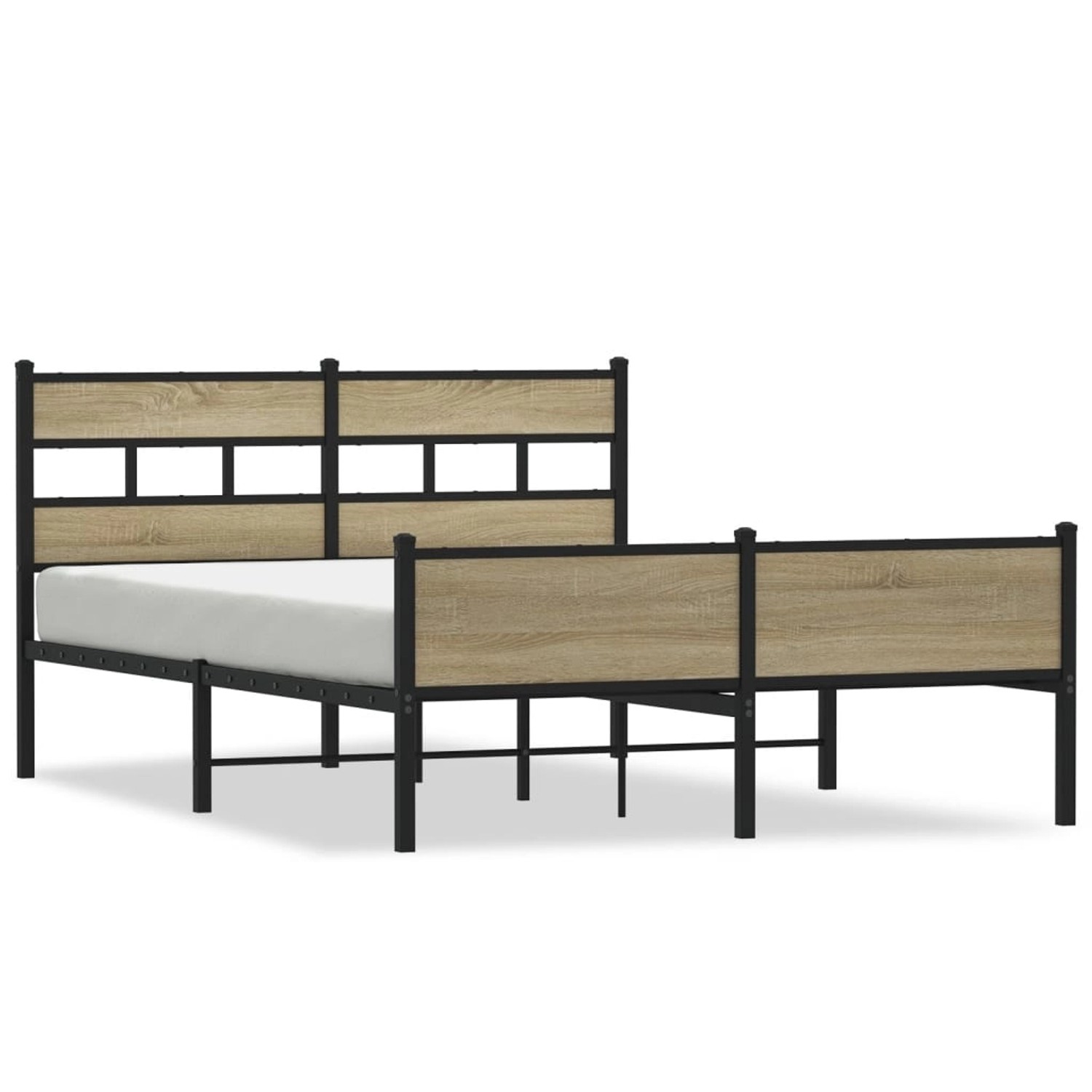 vidaXL Bettgestell ohne Matratze Sonoma-Eiche 137x190 cm Holzwerkstoff 4017 günstig online kaufen