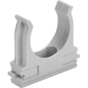 Graue Klemmschelle EUCSB32/100 EN 32 zur Befestigung von Kabelkanälen und Rohren.