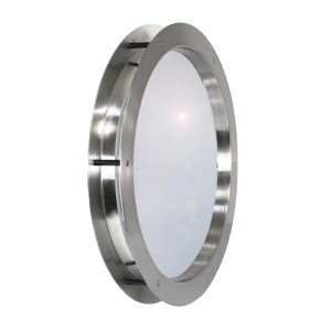 Häusler Edelstahl Bullauge TBAM-250 BS Milchglas Beidseitig Verschraubt Türfenster