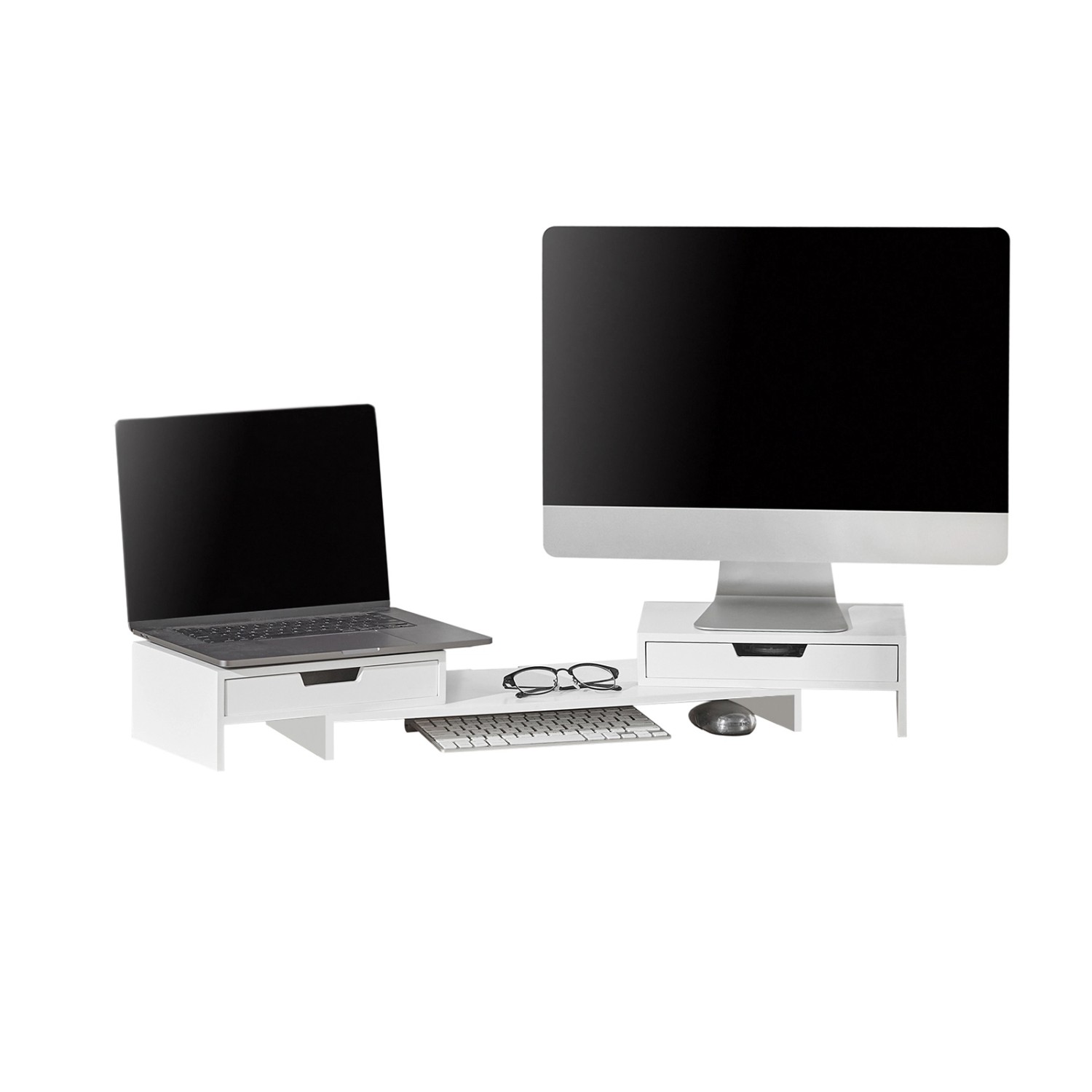 SoBuy Breitenverstellbarer Monitorständer Monitorerhöhung für Schreibtisch günstig online kaufen