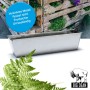 BigDean 8er Set Zink Paletten Blumenkästen Einsatz 38cm Groß Silber Aus Metall Verzinkt Zinkkasten Pflanzkasten Balkonkasten Blumentopf Für_8