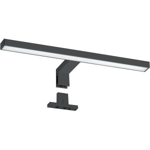Schwarze LED Badspiegelleuchte, 30cm, 5W, 350lm, 6500K, IP44. Spiegellampe für Bad.
