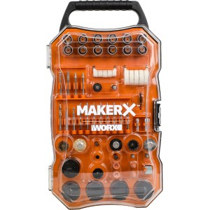 Worx MakerX Zubehör-Set WA7208, 201-teilig im Koffer. Zubehör für Multifunktionswerkzeuge.