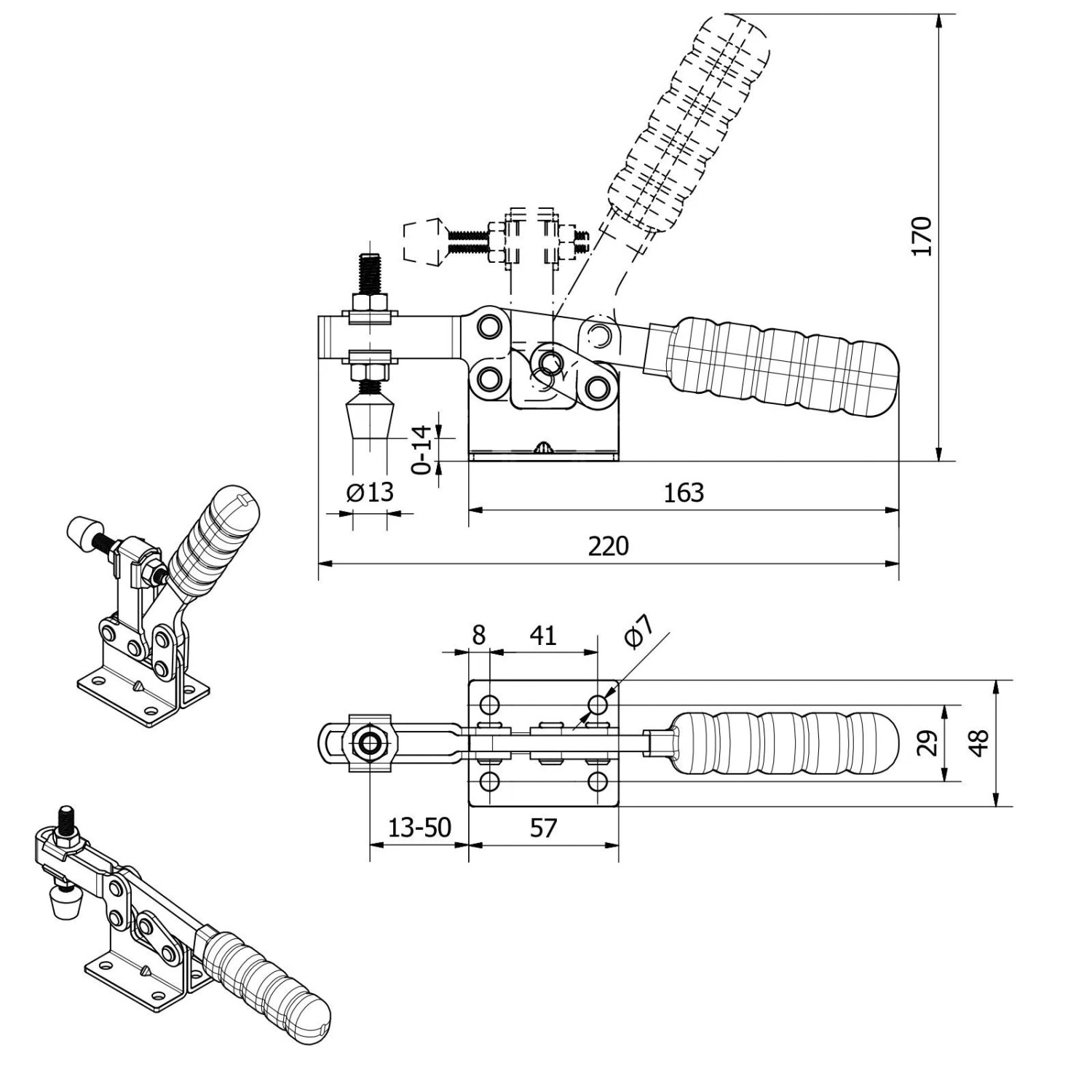 SOTECH Kniehebelspanner Haltekraft Bis Zu 227 kg_4