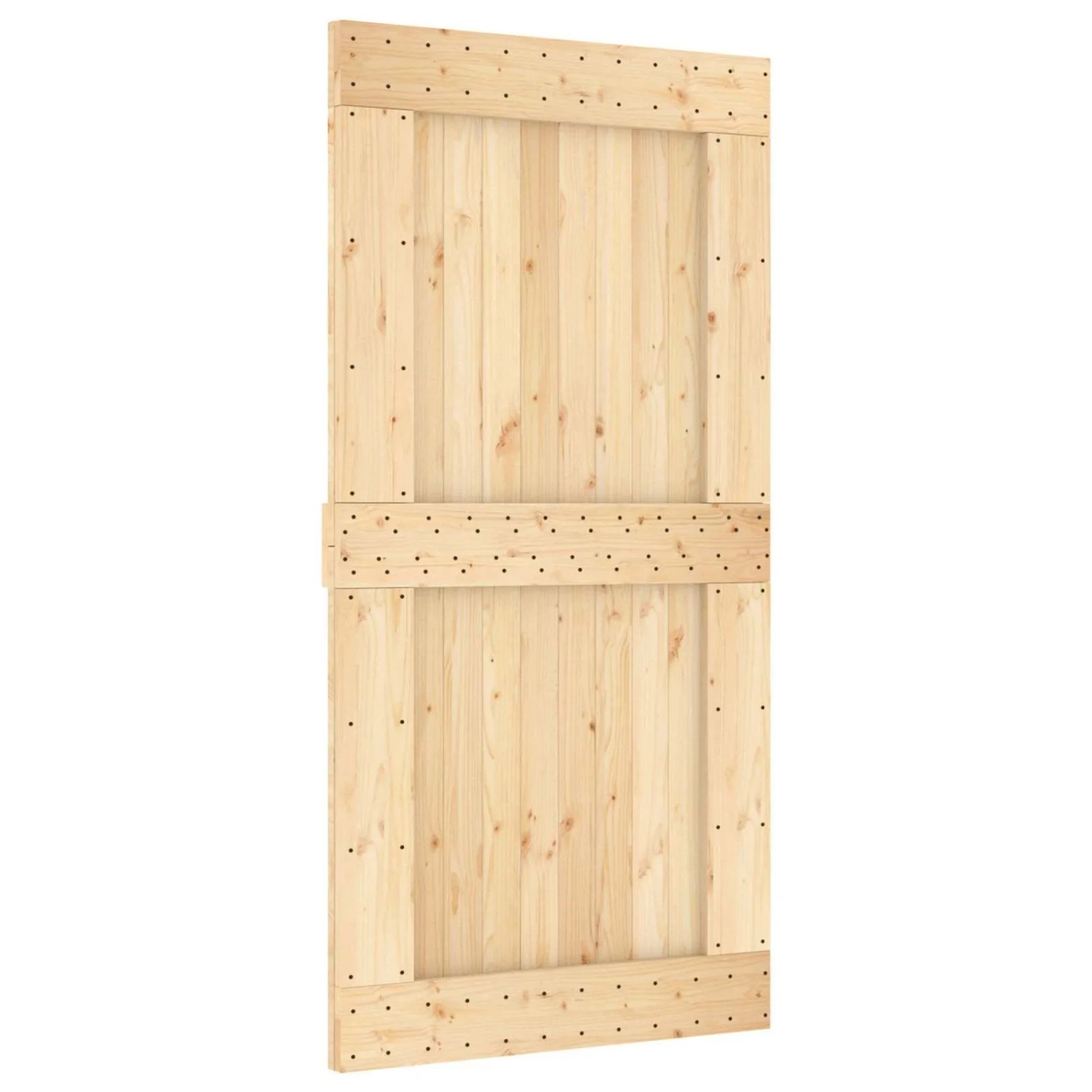vidaXL Schiebetür NARVIK Natur und Schwarz 100 x 210 cm 213,5 cm 3445322