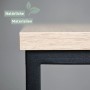 Detailaufnahme: Holz4home Blumenständer Sonoma Eiche mit schwarzem Metallgestell.