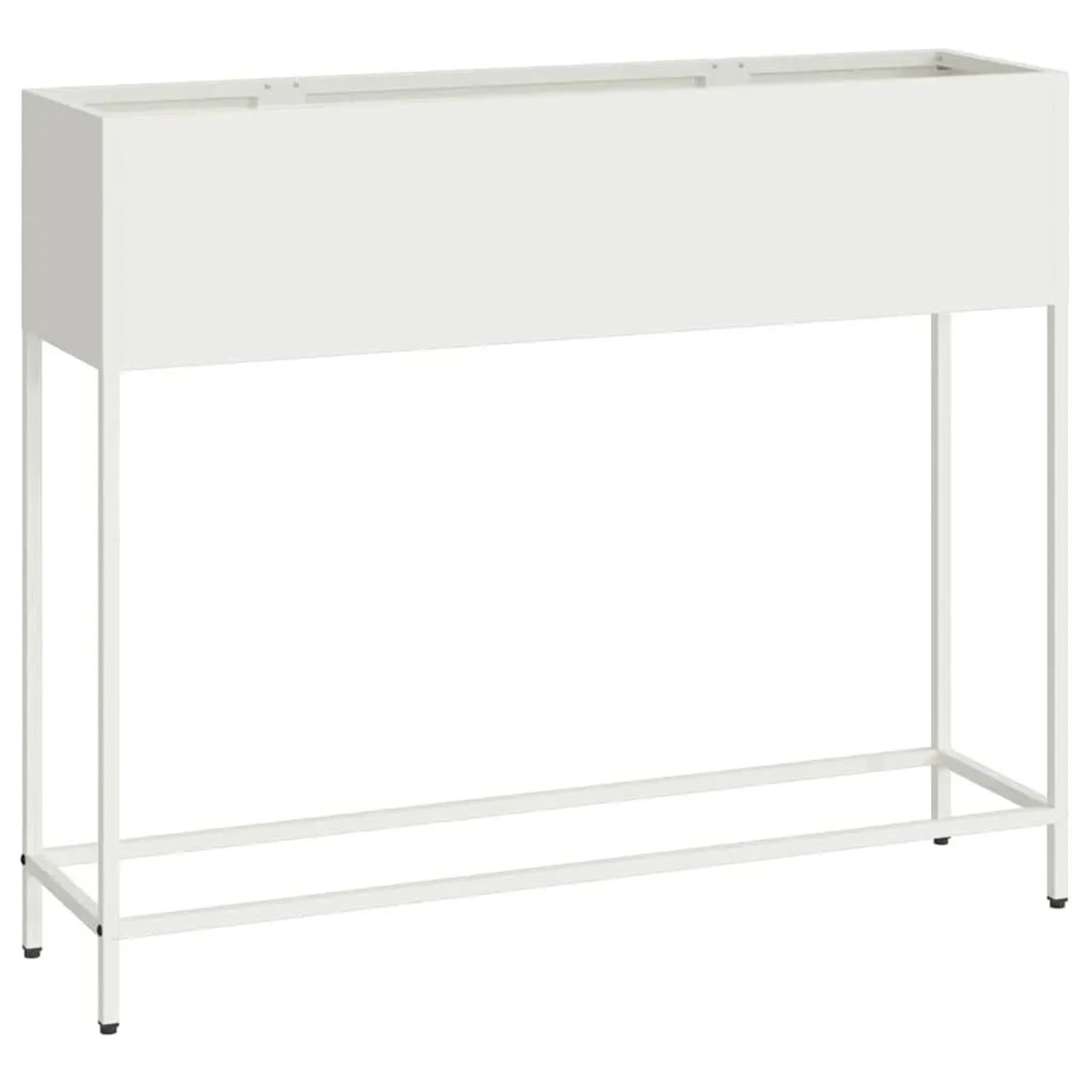 vidaXL Hochbeet Gartenpflanzer Weiß 100 x 26 x 82 cm Stahl 865877