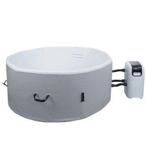 MCW Whirlpool N97 4 Personen Heizbar Aufblasbar Pumpe Dropstitch-Gewebe Rund Ø150cm