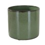 Grüner A.H.G. Metall-Übertopf (Ø 21 cm) mit Ablaufstopfen für Pflanzen.