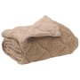 vidaXL Winterbettdecke Taupe 135 x 220 cm Mikrofaser und Teddy-Fleece 42026354