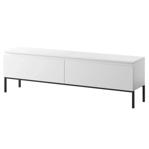 Selsey TV-Lowboard Bemmi 150 cm Weiß mit Schwarzen Beinen