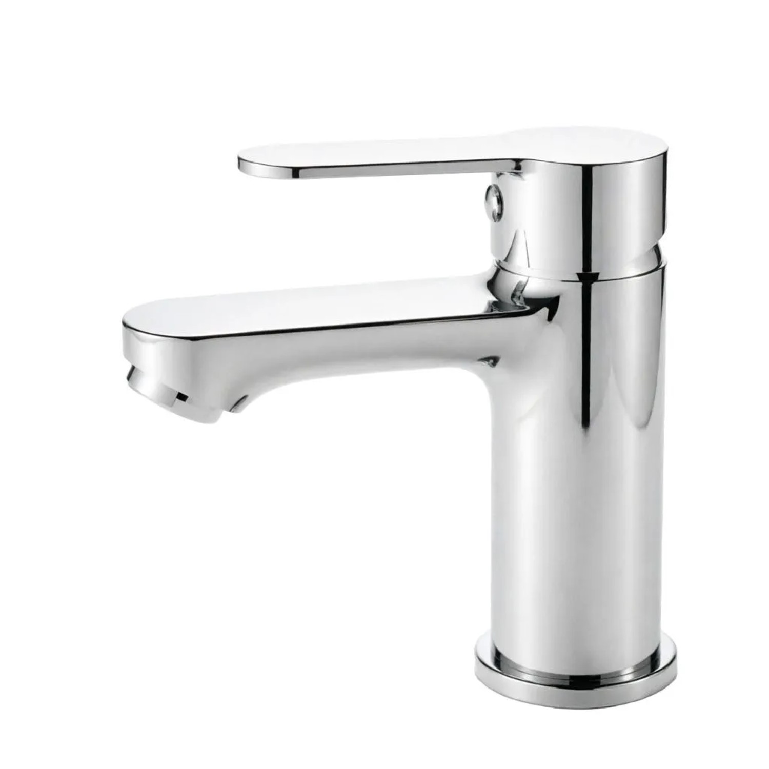 AICA Niedrig Waschtisch‑Wasserhahn KTW‑Zertifiziert Bleifrei Kratzfest Tropffrei Kalt‑Warm Chrom