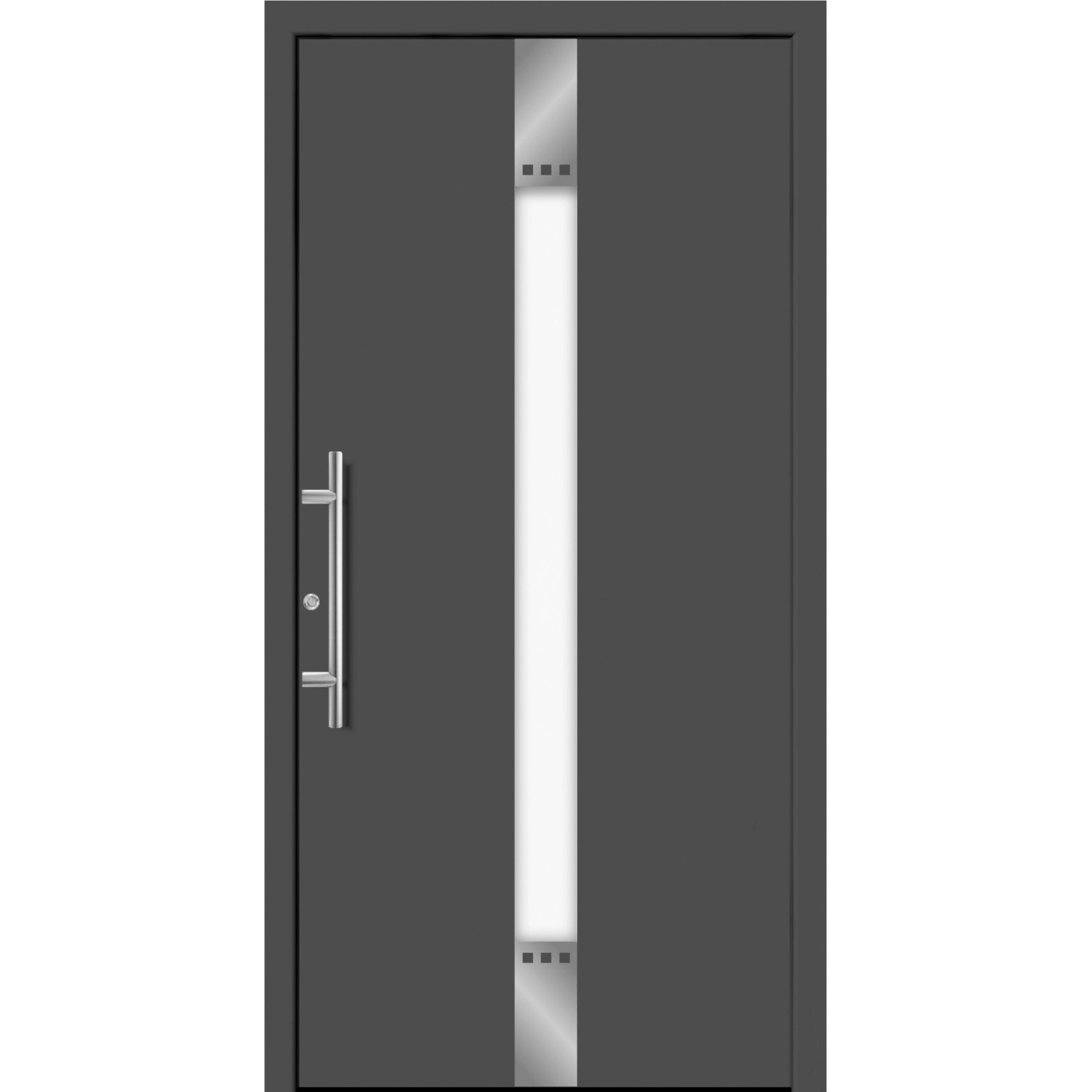 Aluminium-Haustür Moderno M440/B 110 x 210 cm Anthrazit Metallic Anschlag L günstig online kaufen