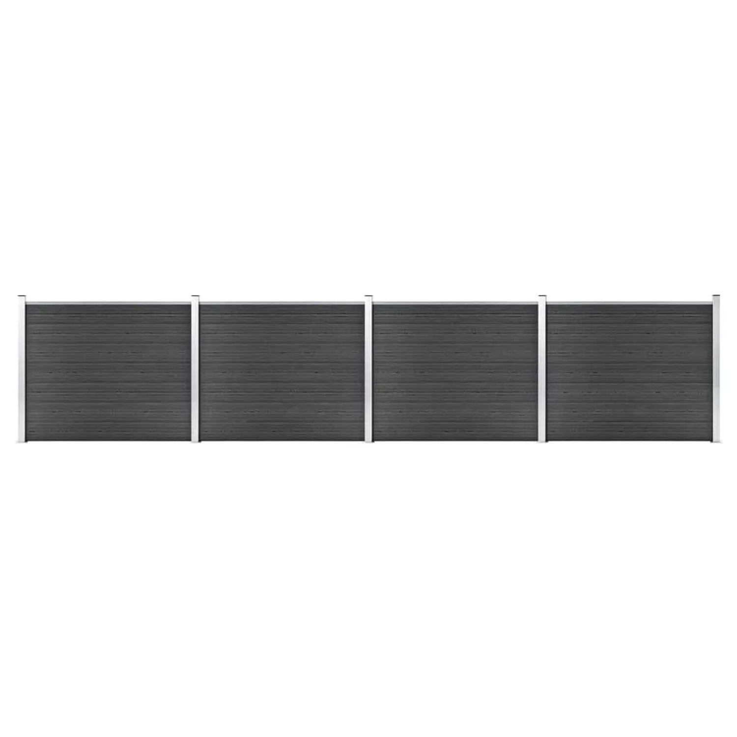 vidaXL Zaunelement Set WPC 699x146 cm Grau 3070457