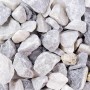 Wolken-weißer Marmorbruch 25-50 mm, Zierkies für Garten und Gabionen.