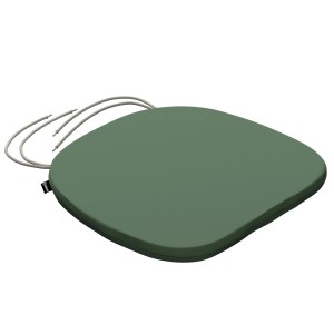 Dekoria Stuhlkissen Marcus, grün, 40x37 cm mit Bindebändern für hohen Sitzkomfort.