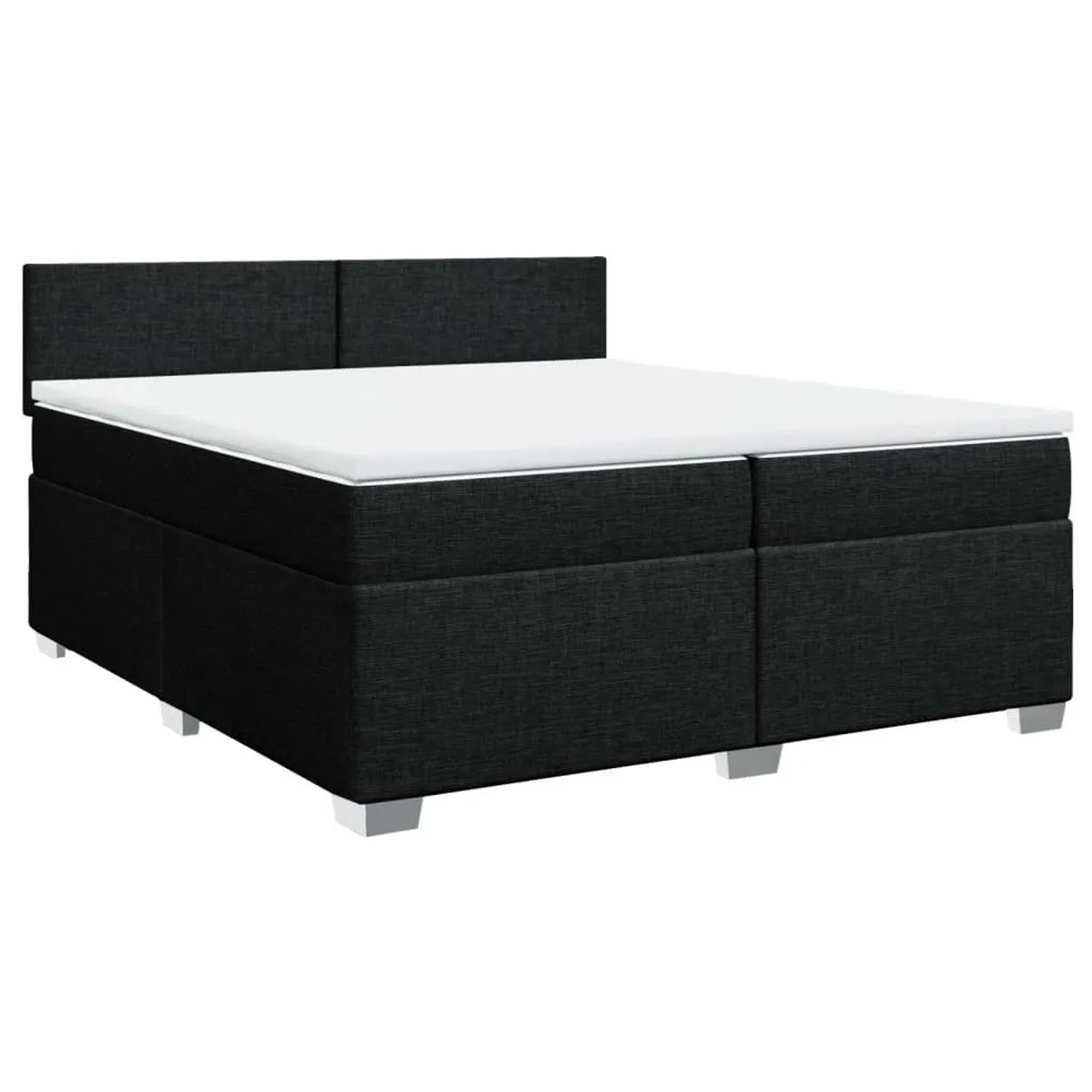 vidaXL Boxspringbett mit Matratze Schwarz 200x200 cm Stoff 3288290 günstig online kaufen