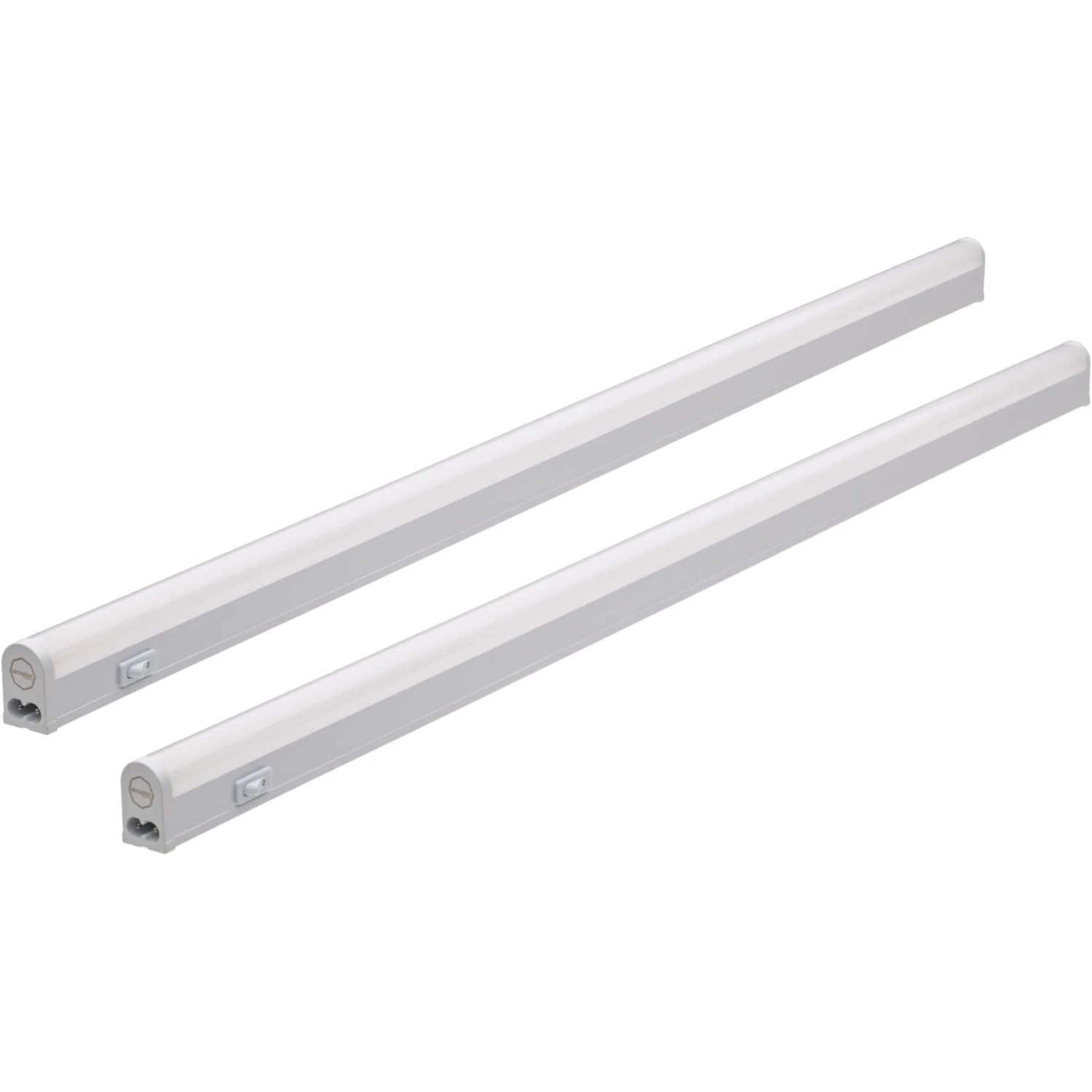 Oktaplex Riga 2er Set Unterbauleuchte LED Warmweiß 3000K 84 cm 13W Unterschrankleuchte Küche mit Schalter Weiß