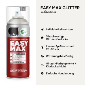 COSMOS LAC EASYMAX Sprühlack Matt mit Extrem Hoher Deckkraft Spraydosen Sprühfarbe DIY Lack RAL 9002 Grauweiß