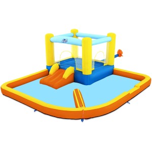 H2OGO!™ Wasserpark Beach Bounce mit Rutsche, Hüpfburg und Poolbereich.