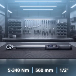 STAHLWERK Digitaler Drehmomentschlüssel 5 Bis 340 Nm 1/2 Zoll Eichzertifikat LED