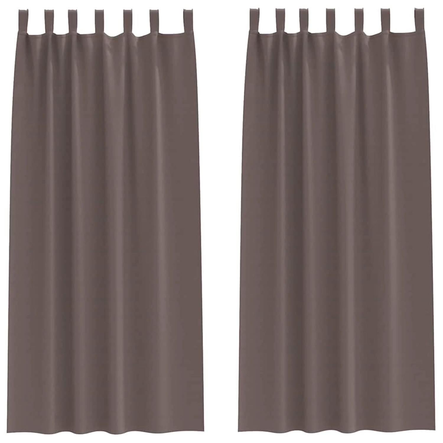 vidaXL Verdunkelungs-Vorhänge mit Ringen Dunkelbraun Polyester 4107556 günstig online kaufen