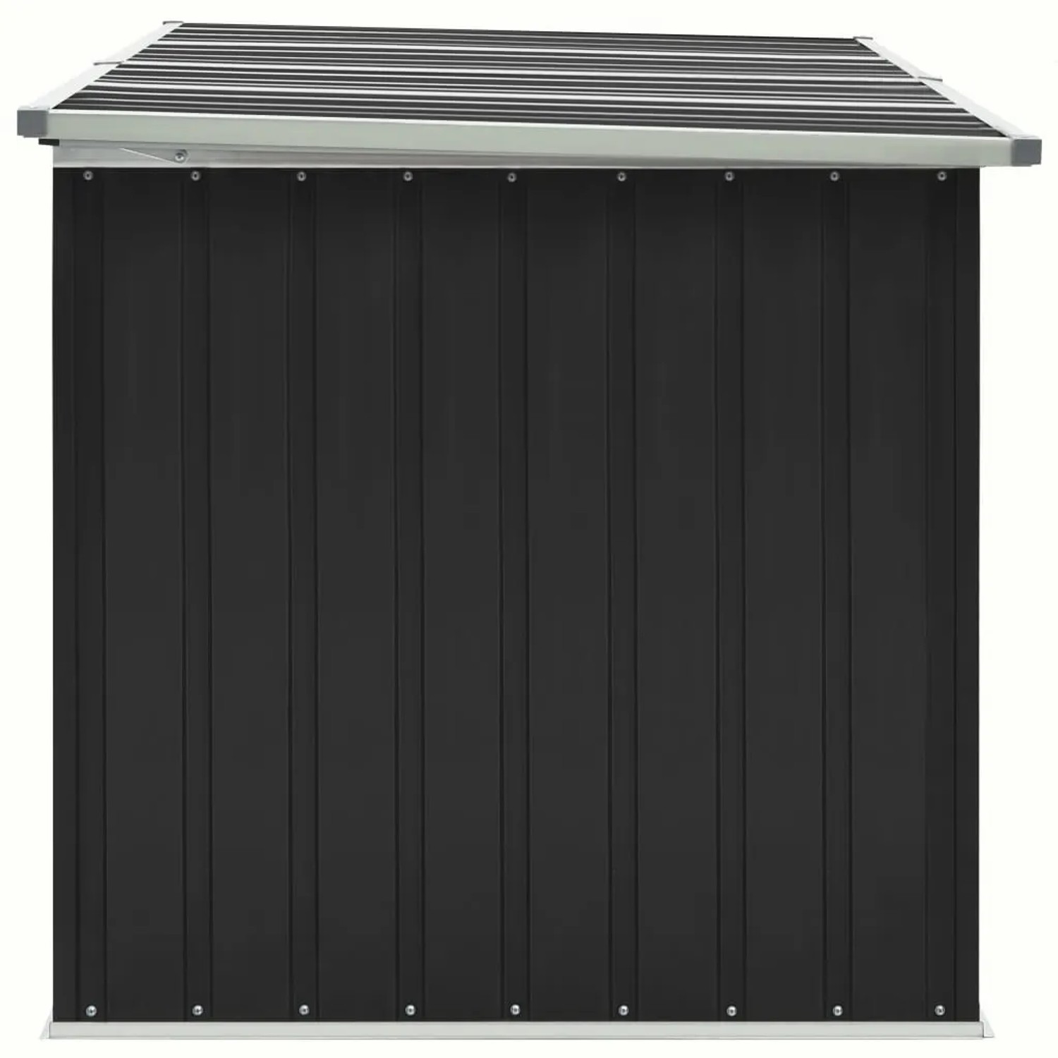 furnicato Gartenbox, anthrazitfarbene Universalbox aus Stahl, 171x99x93 cm.