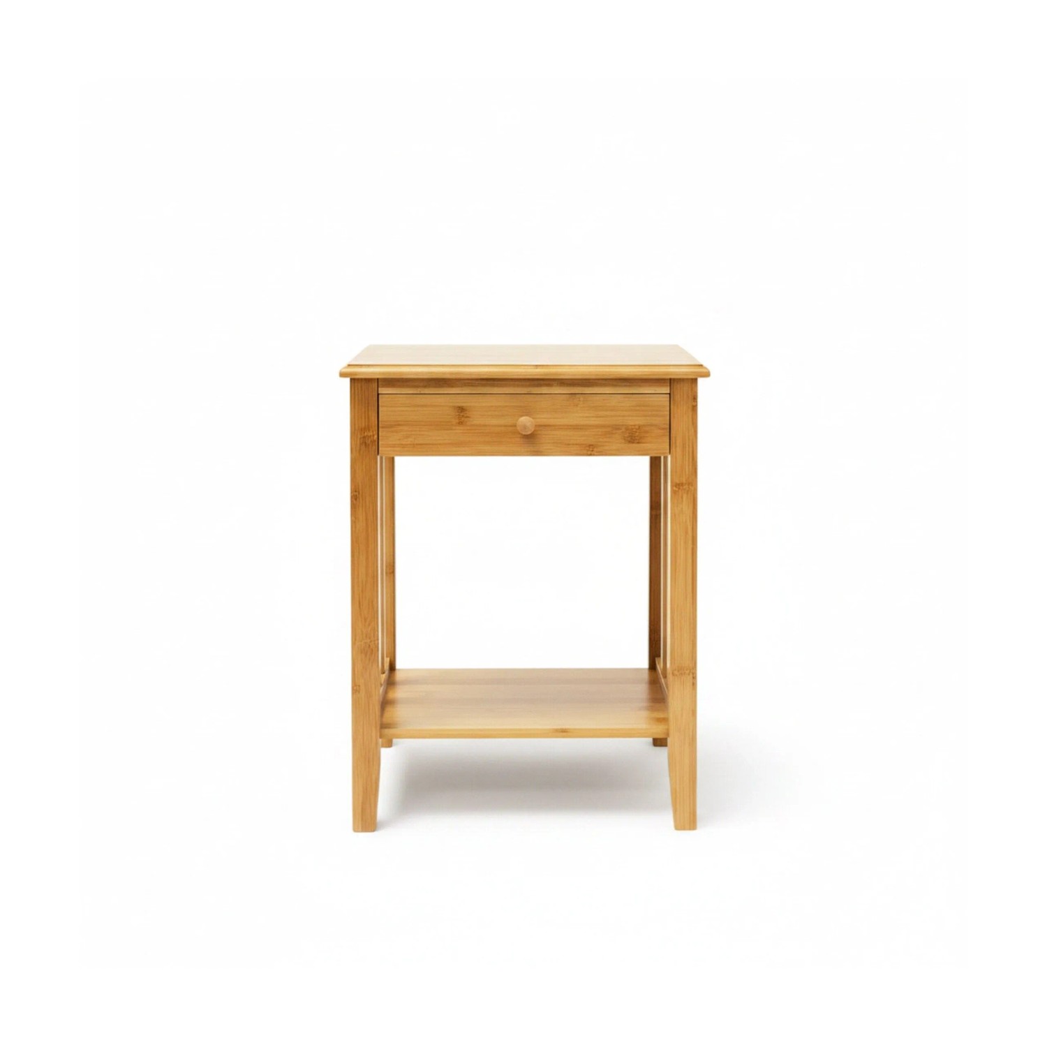 Relaxdays Beistelltisch Bambus Natur Feuchtigkeitsresistent mit Schublade 51,5 cm x 40,5 cm x 30,5 cm 6,3 kg