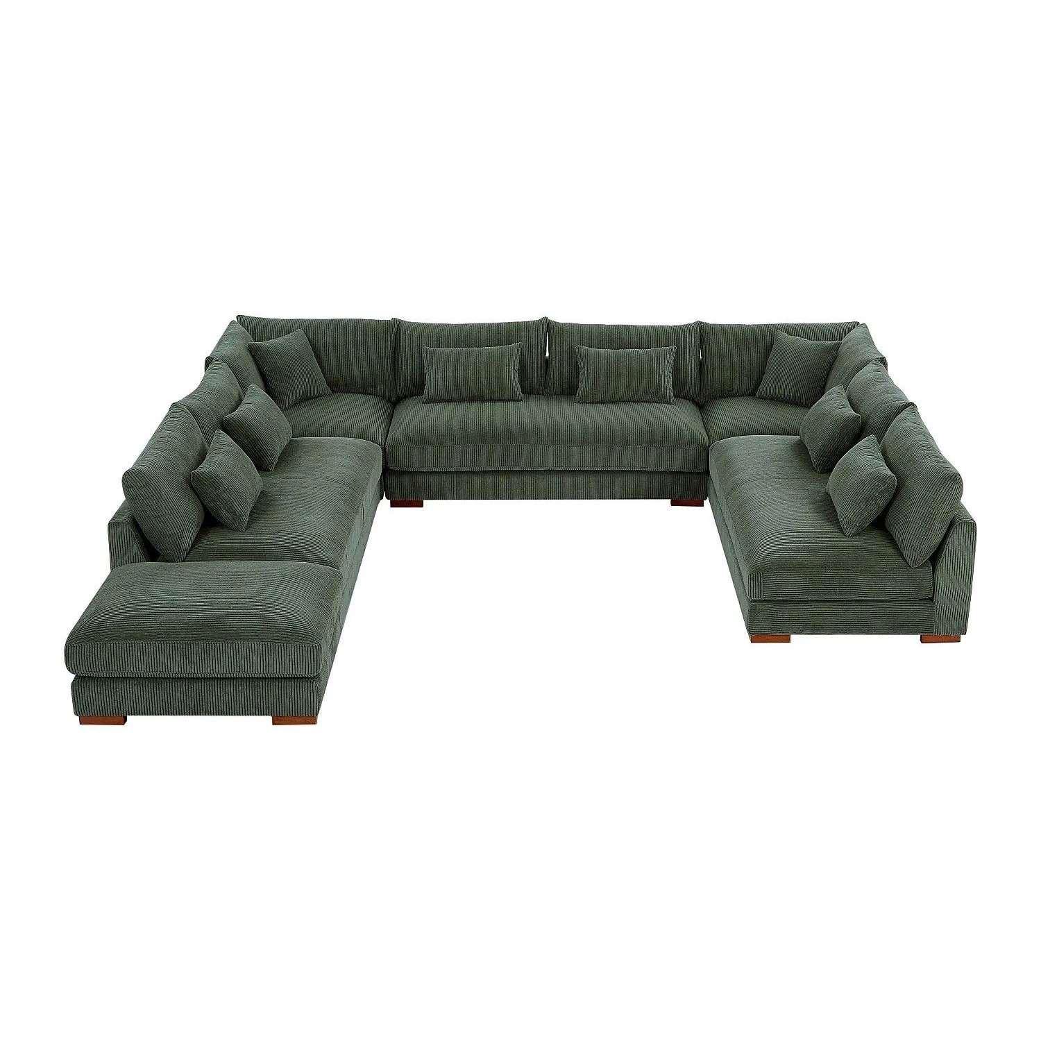 Vente-unique Sofa Ohne Schlafmöglichkeit Sperone Grün 102 cm  375 cm