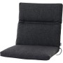 Siena Garden Sesselauflage Comfort, anthrazitfarbenes Sitzkissen mit Rückenlehne.