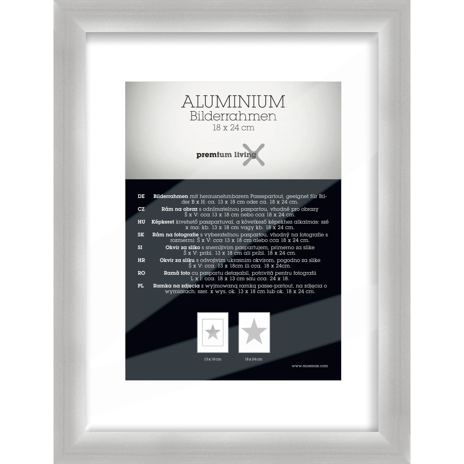 Premium Living Bilderrahmen Aluminium ca. 18x24cm