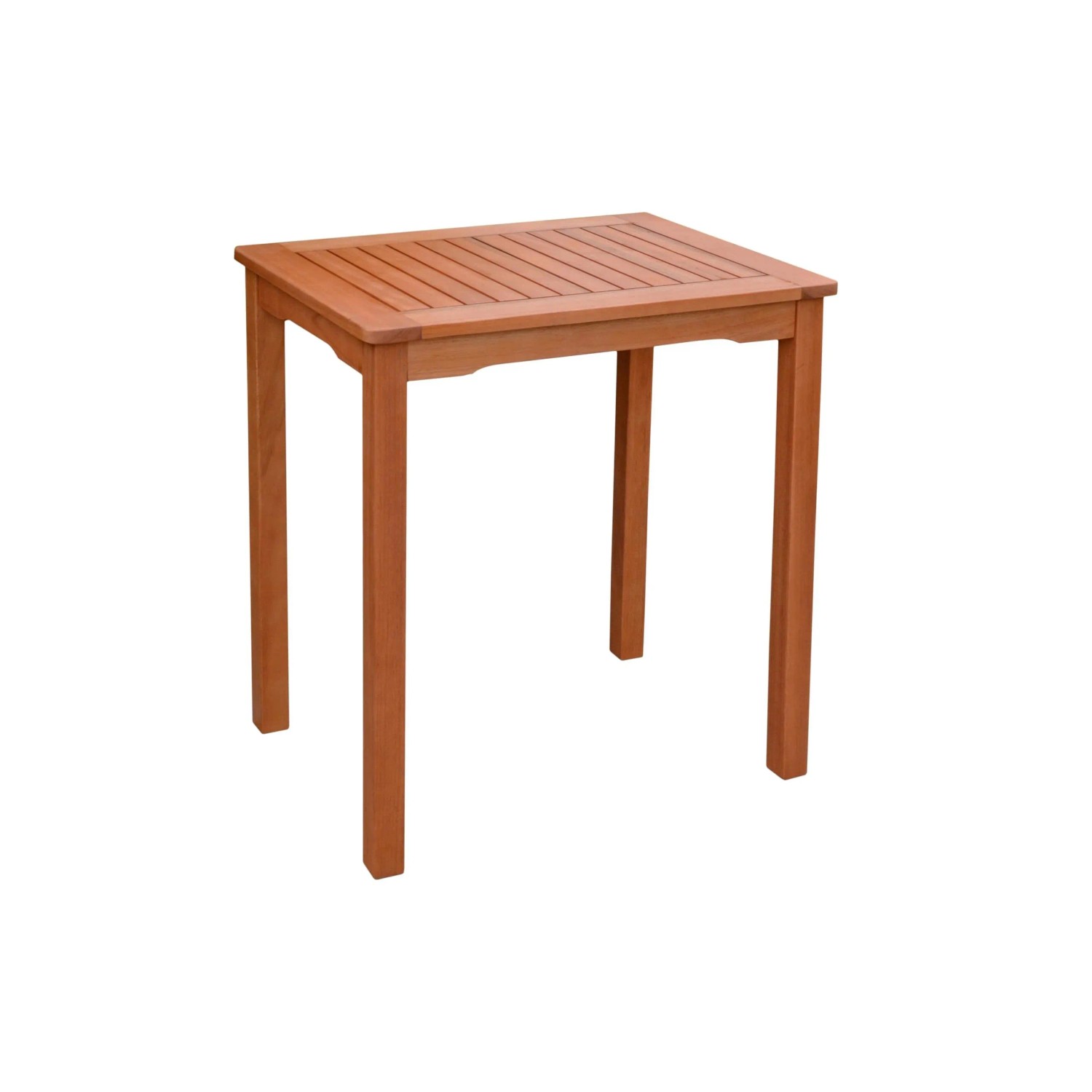 DELUKE Gartentisch COLOGN Eukalyptus Natur 70x50x75cm Terrassentisch Wetterfest Outdoor Tisch