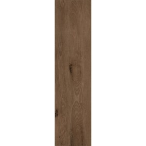 Bodenfliese Feinsteinzeug Aria, 30x120 cm, Nussbaum Holzoptik, matte Oberfläche.