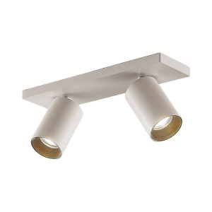 Arcchio Brinja LED-Strahler, 2-flammig, weißes Aluminium, GU10, für Flur und Treppenhaus.