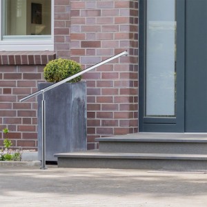 Relaxdays Treppengeländer Edelstahl Witterungsbeständig 150 cm