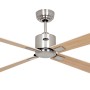 Energiespar Deckenventilator Eco Neo III WiFi 180 cm mit Ahorn- und Bucheflügeln, Chrom gebürstet.