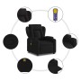 Schwarzer Relaxsessel mit Massagefunktion und Fernbedienung. Bequemer Massagesessel für entspannte Stunden.