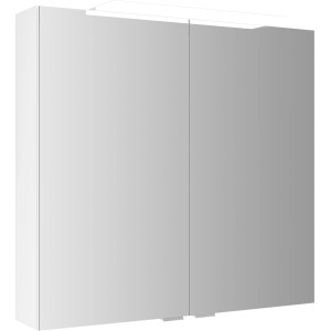 Jokey Spiegelschrank, 72 cm breit, mit zwei Spiegeltüren und Aufsatzleuchte.