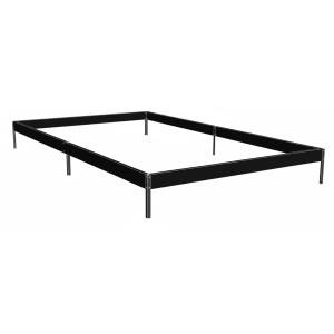 Halls Fundamentrahmen für Icon 6 Gewächshaus, 6,1 m², schwarz, Stahl, pulverbeschichtet.