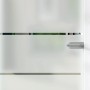 Glasdrehtür mit Siebdruck Dekor 36/15, DIN links, ESG Floatglas, 1972x834x8 mm.