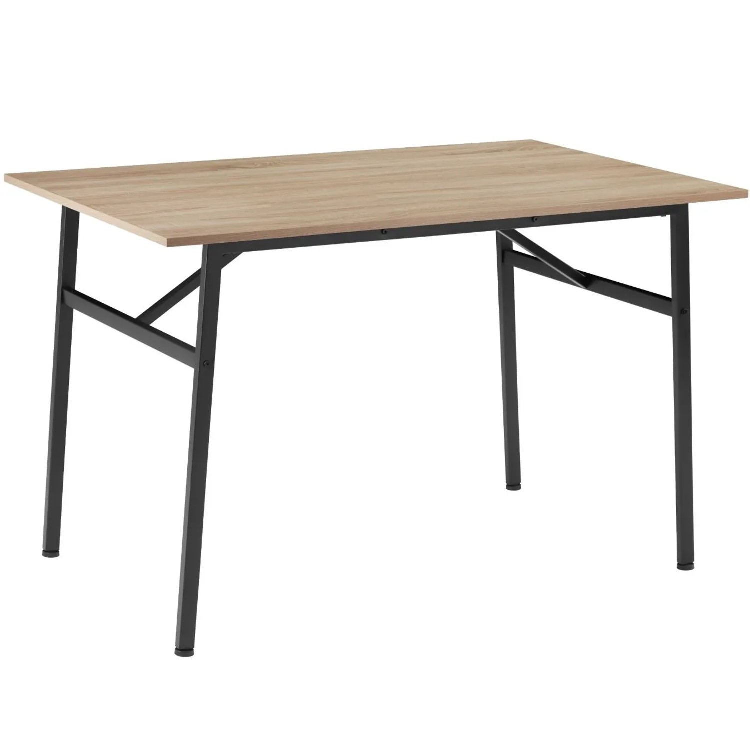 Tectake Esstisch Swansea Industrial Style Holz und Stahl  120 x 75 x 76 cm Industrial Holz Hell  Eiche Sonoma