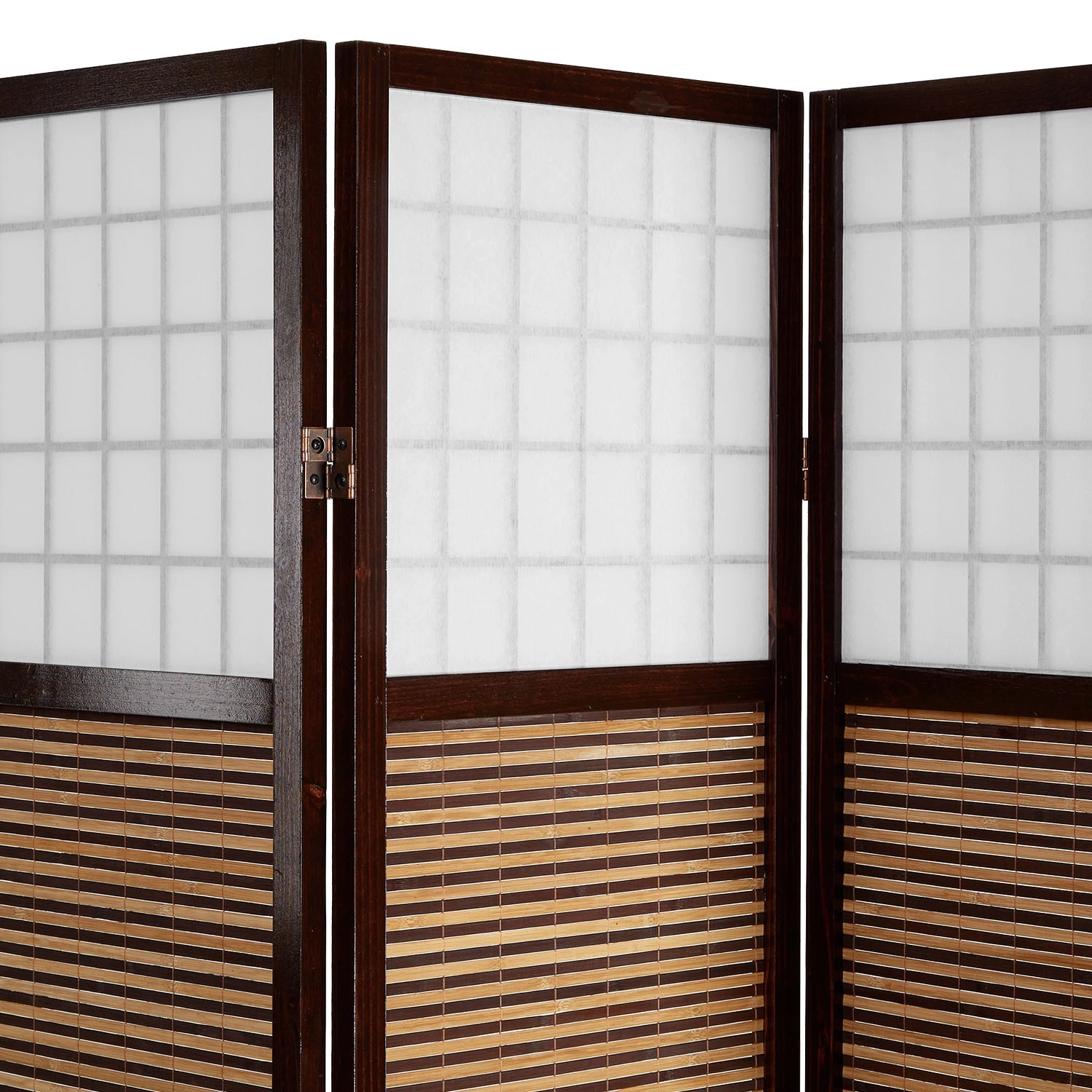 Homestyle4u 3-tlg. Paravent in Braun 120x200 cm 875_7