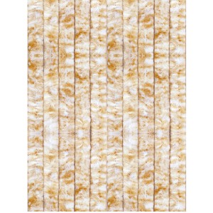 Beige-weißer Arsvita Flauschvorhang/Flauschgardine (56x185cm) für Fenster und Türen.