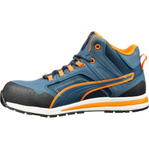 Puma Safety Crosstwist Mid S3 Sicherheitsschuh, blau-orange, Größe 39.