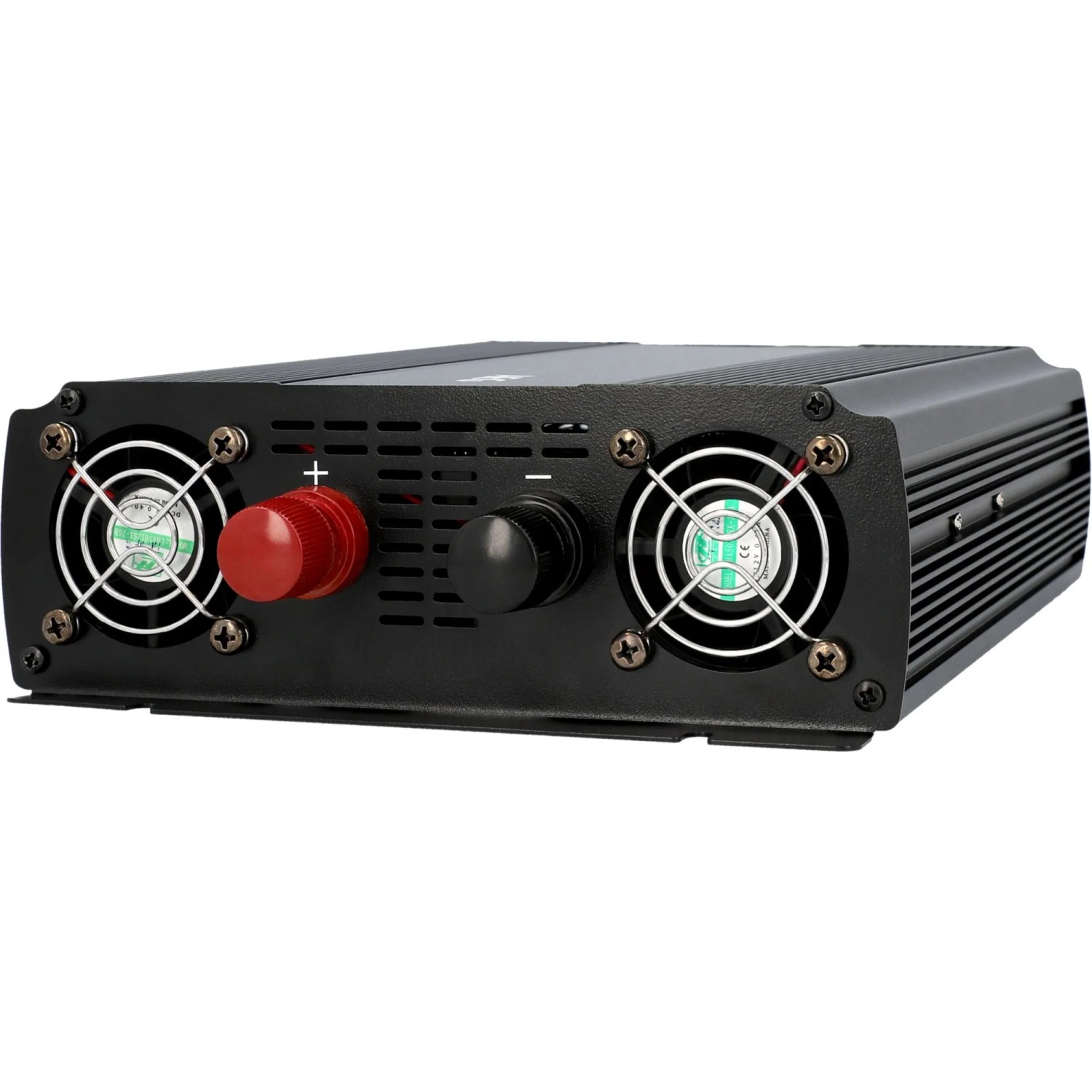 Schwarzer AEG Spannungswandler ST 1.000 W mit Lüftern und Bedienelementen für Auto & Co.