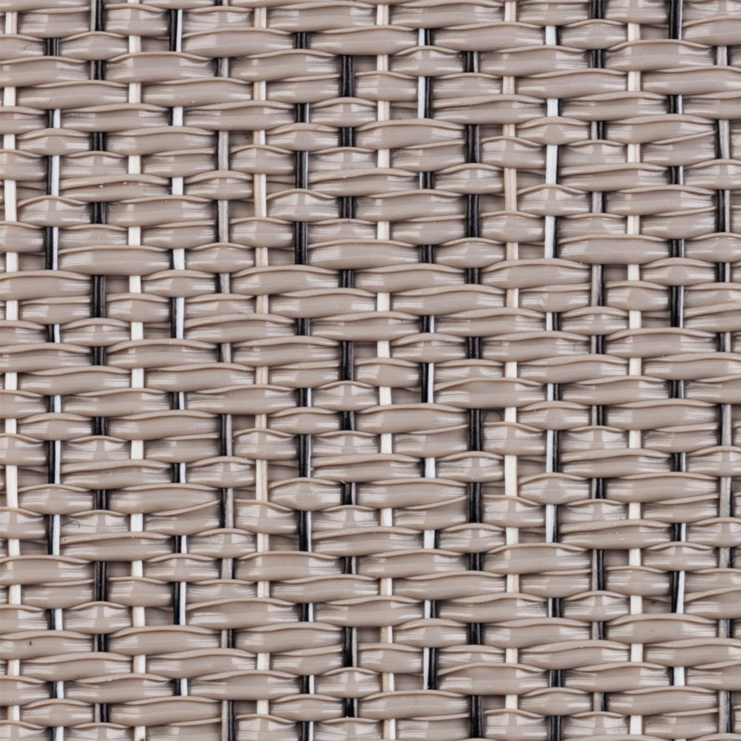 Detailaufnahme: Beige KARAT Outdoor Teppich Turin mit Flechtmuster.