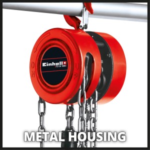 Einhell Kettenflaschenzug TC-CH 1000, rotes Metallgehäuse mit Kette.